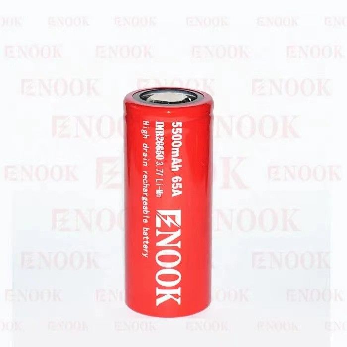 5500mAh 3.7V リチウムイオン 26650バッテリー 充電可能 18650 フラットトップ 高排水バッテリー