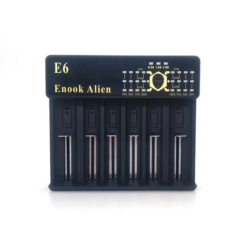 2A 6 スロット リチウムイオン電池充電器 18650/26650/18350/18490/18500 電池充電器