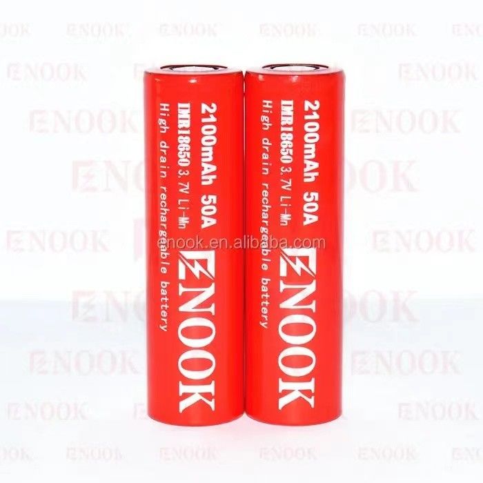 ポータブル 18650 高排水リオン電池 2100mAh 3.7V マックス 50A フラットトップ