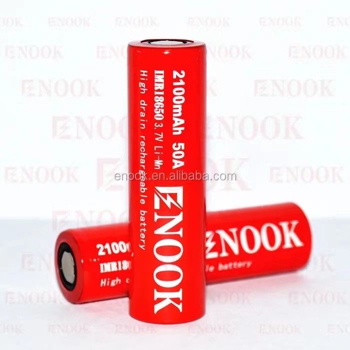 ポータブル 18650 高排水リオン電池 2100mAh 3.7V マックス 50A フラットトップ
