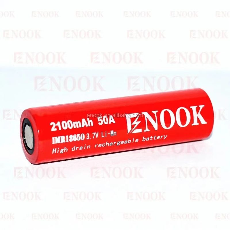 ポータブル 18650 高排水リオン電池 2100mAh 3.7V マックス 50A フラットトップ