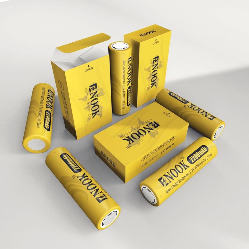 ダブルポウ 卸売価格 18650 3.7V 2200mah 充電電池 40A 3.7V mod 18650 黄色いリチウムイオン電池