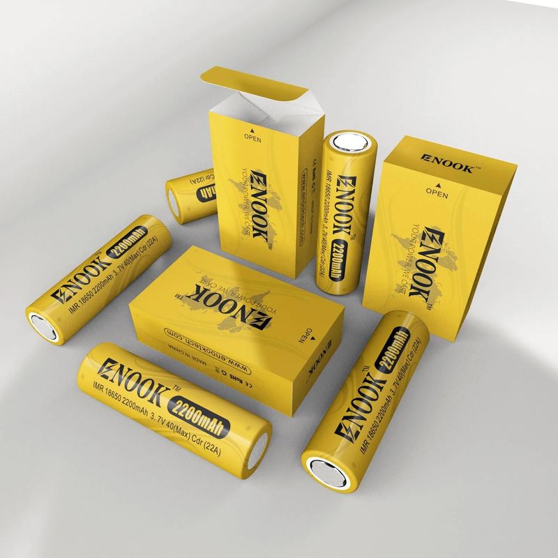 ダブルポウ 卸売価格 18650 3.7V 2200mah 充電電池 40A 3.7V mod 18650 黄色いリチウムイオン電池