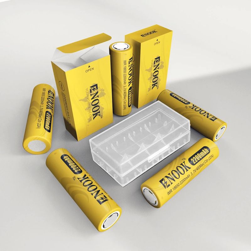 ダブルポウ 卸売価格 18650 3.7V 2200mah 充電電池 40A 3.7V mod 18650 黄色いリチウムイオン電池