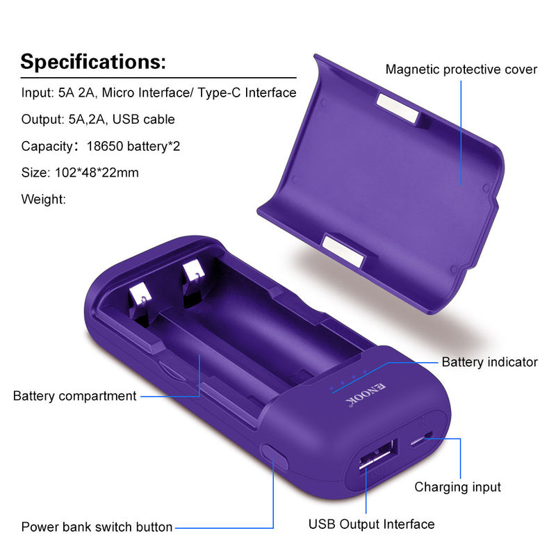 パワーバンク 車用バッテリー充電器 ボックス アダプター充電器 3.7V 18500 18650 21700 セル