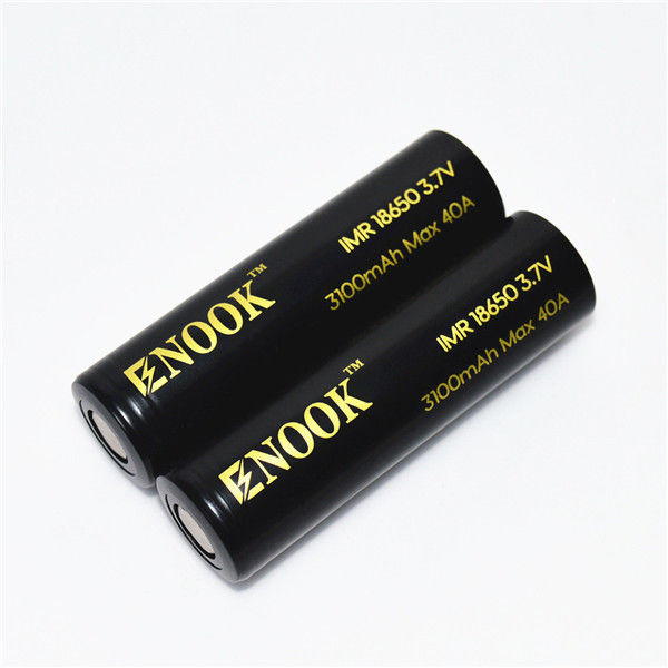 3100mAh 3.7V 18650 ボタントップ リイオン電池 40A 高排水充電電池