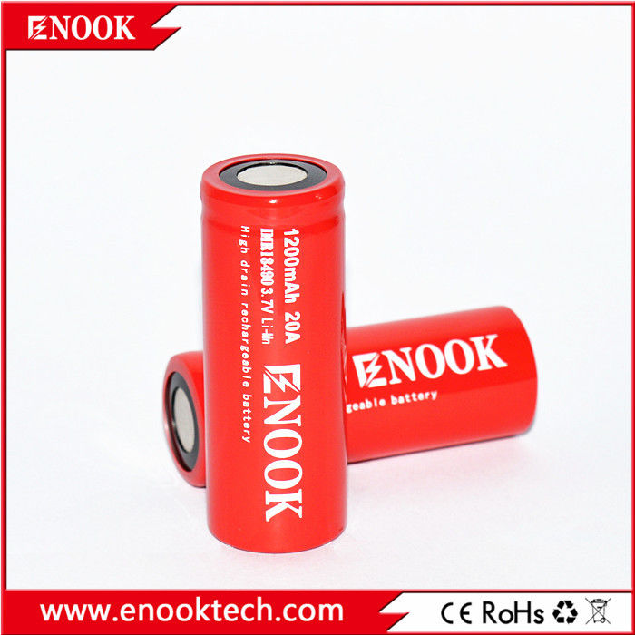 18490 1200mAh 20A 3.7V 電動自転車 再充電電池 セル フラットトップタイプ