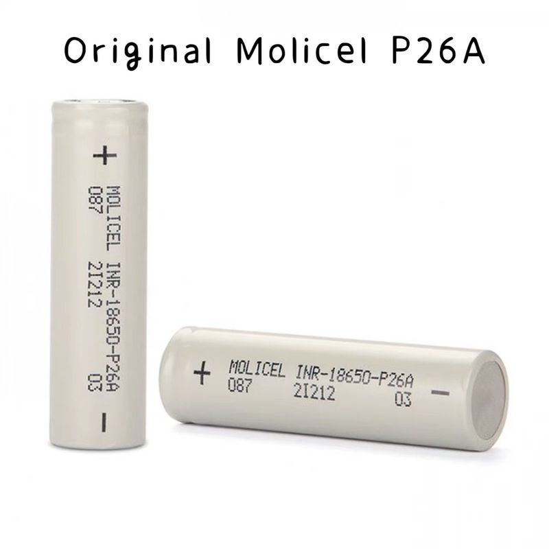 モリセル P26A 18650 バッテリーセル リチウムイオン 35A 3.7 V 再充電電池 2600mah
