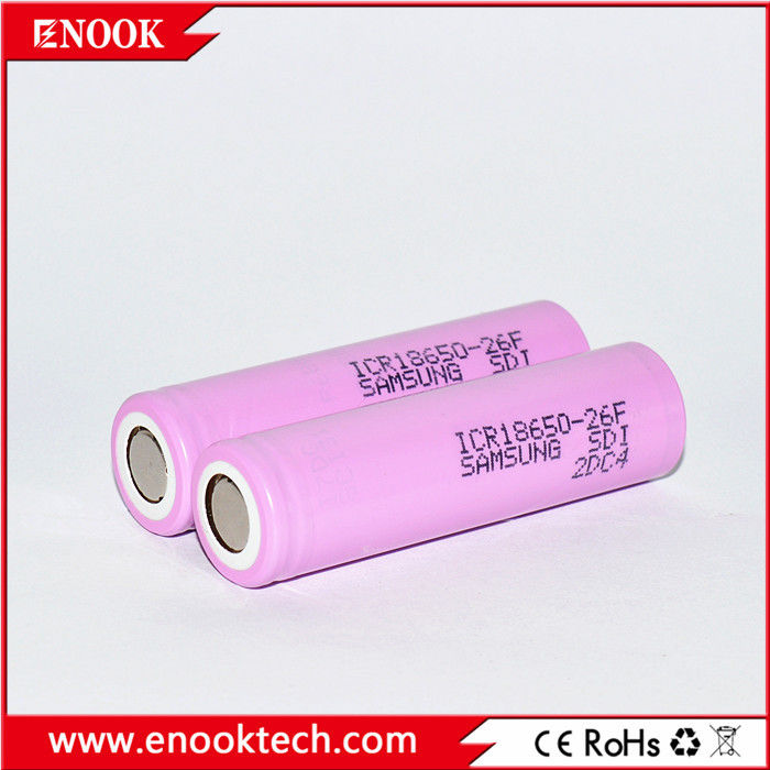 ICR18650 2200 mAh サムスン-26F 3.7V 高充電率リチウムイオンバッテリー
