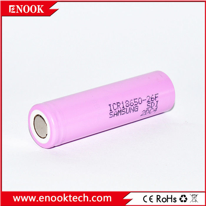 ICR18650 2200 mAh サムスン-26F 3.7V 高充電率リチウムイオンバッテリー
