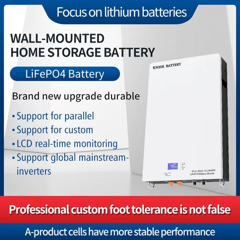 51.2V LiFePO4 ハイブリッドインバーター用にカスタマイズされた太陽光家電貯蔵電池