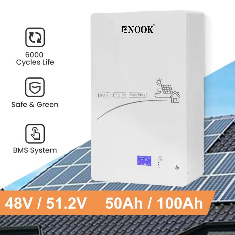 エノーク パワーウォール 太陽電池 リチウムイオン電池 48V 5Kw 10Kw 100Ah 200Ah パワー 壁掛け Lifepo4 ホーム 太陽光発電の貯蔵