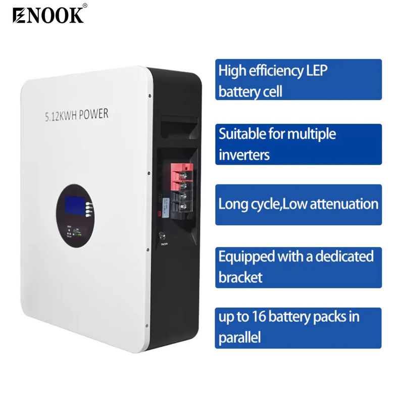 5.12kwh シングルバッテリー LiFePO4 IP20 保護グレードの家庭用エネルギー貯蔵バッテリー