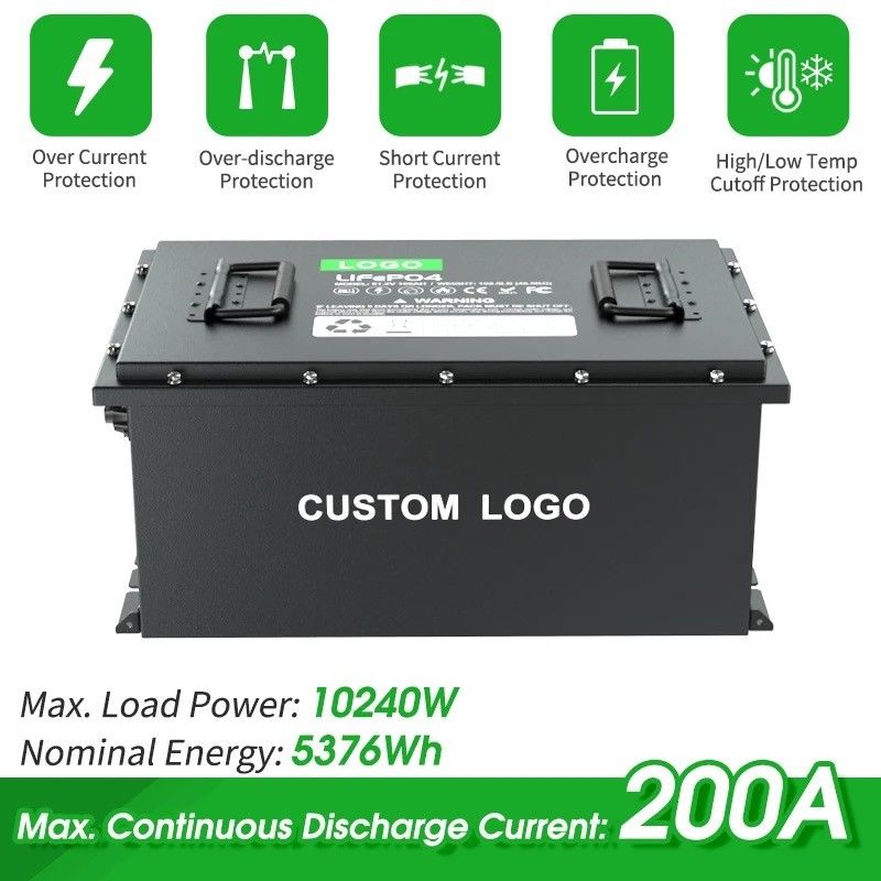 36V 48V 72V 96V 100Ah 200Ah 300Ah 150A連続充電の LiFePO4ゴルフカートバッテリー