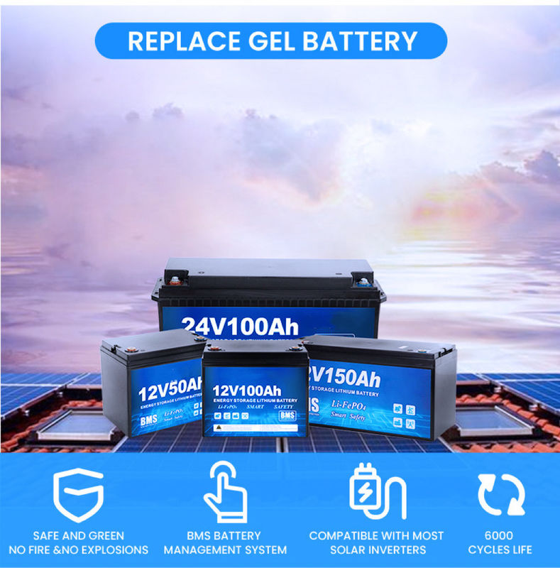 ディープサイクルの寿命 4000 倍 12V 200ah LiFePO4 バッテリー